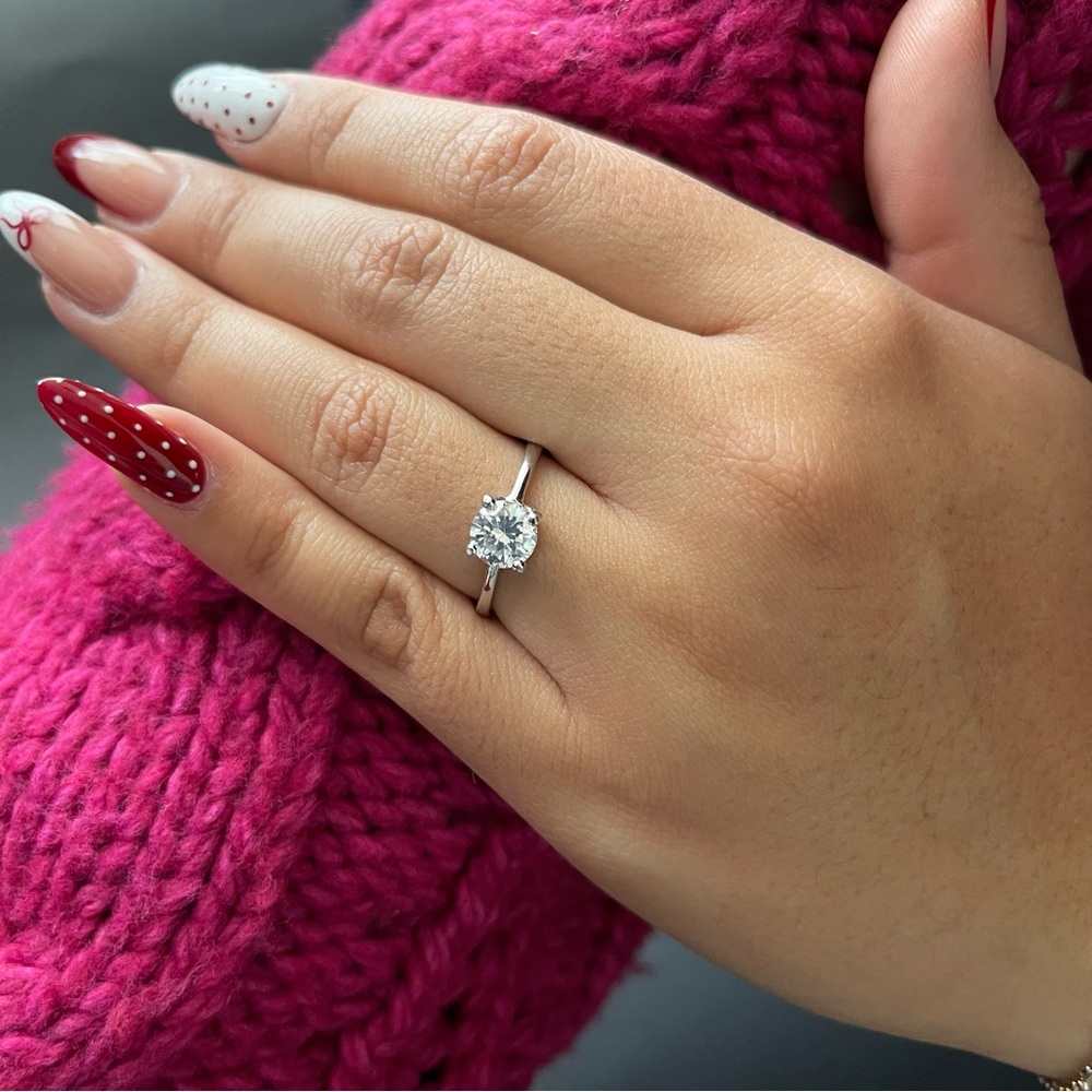 925 Sterling Silver Cubic Zirconia Ring Size 8 Engagement Gift Valentines